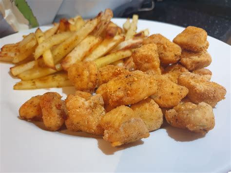 Homemade Popcorn Chicken And Chipsfries Rfood