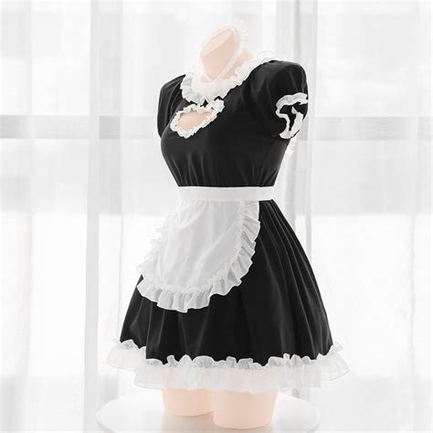 Lovely Love Hollow Maid Outfit Yc24274 Fancy Dress Costumes Costumes For Women Maid Dress