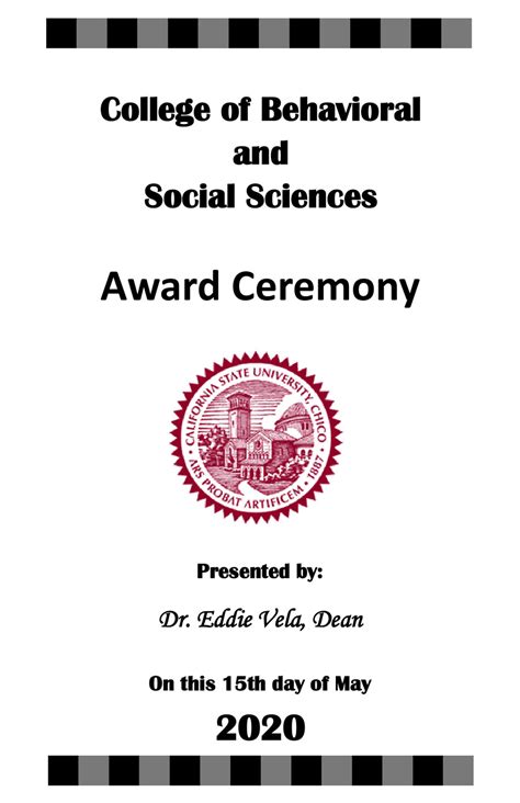 2020 Award Ceremony Program By College Of Bss Flipsnack