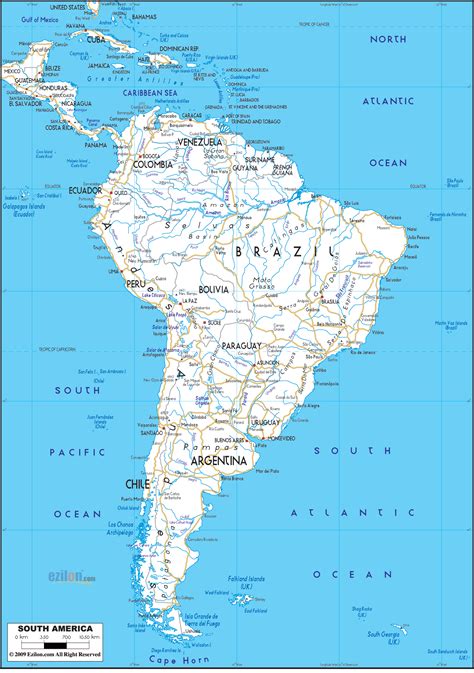 Map Of South America Maps And Airlines