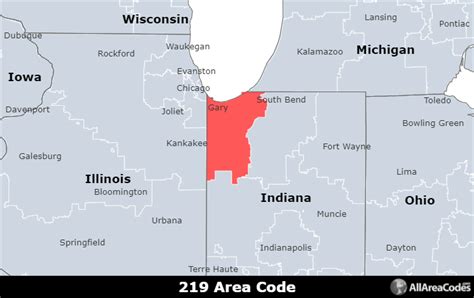 219 Area Code Map Zip Code Map