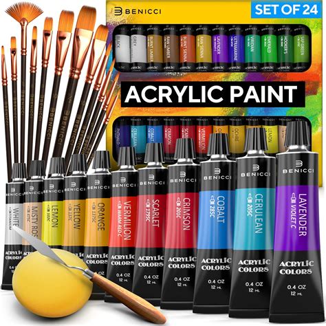 Craft Smart Non Toxic Acrylic Paint Set 16 Colors