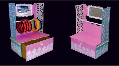 Diy Cardboard Jewelry Box With Mirror How To Make Jewellery Box At