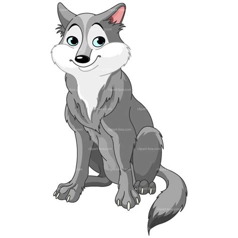 Clipart Sitting Wolf Royalty Free Vector Design Cartoon Wolf Cartoon Wolf Drawing Cartoon