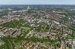 Herne von oben - Stadtansicht vom Innenstadtbereich im Ortsteil Wanne ...