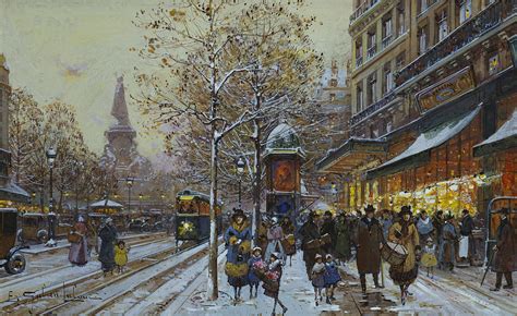 Place De La Republique Paris Painting By Eugene Galien Laloue