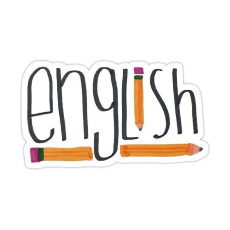 English Label For School Sticker For Sale By Dvbcreates School