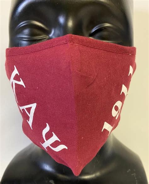 Kappa Alpha Psi KaΨ Cotton Face Mask 3 Layers Mask With Etsy