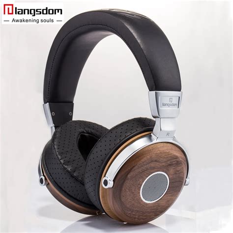 Langsdom Fa890 Hifi Wooden Headphones 35mm Dynamic Music Earphone Soft