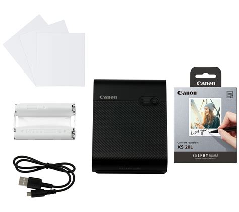 canon selphy square qx10 compact photo printer and 20 pack paper