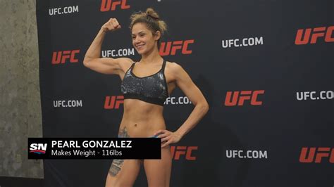 UFC S Pearl Gonzalez Makes Weight At Lbs YouTube