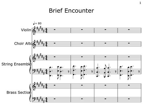 Brief Encounter Sheet Music For Violin Choir Alto String Ensemble