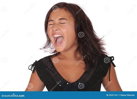 Screaming Asian Girl Stock Image Image Of Teen Pretty 3241141