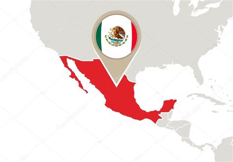 Mexico On World Map Stock Vector Image By ©boldg 59200115