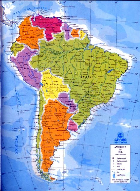 Mapa Da America Do Sul Politico Gigante Largura 89 Cm X Altura 117 Images