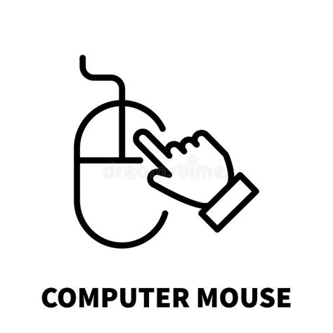 Computer Mouse Icon Or Logo In Modern Line Style Stock Vector