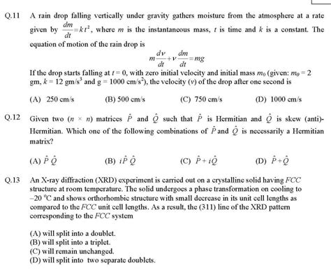 Iit Jam Physics Last Year Question Paper Eduvark