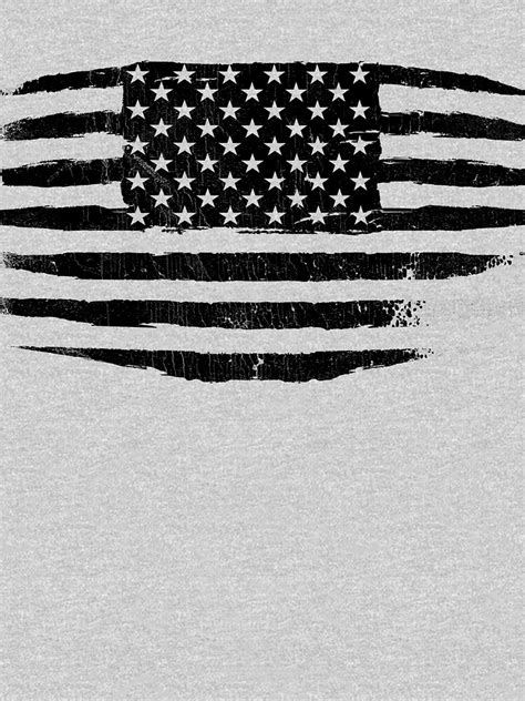 Black Usa Grunge American Flag T Shirt By Jithyjens Redbubble
