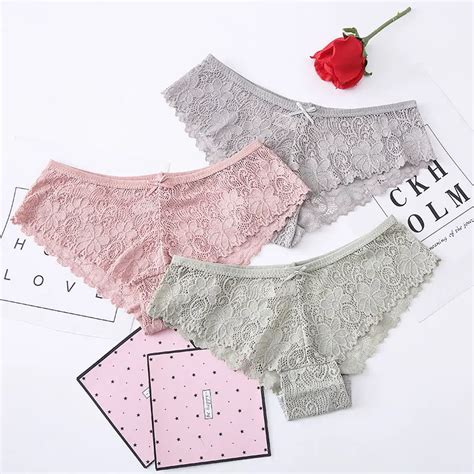 Women Sexy Underwear Cute Thongs Hollow G String Ladies Lace Panties For Female Brief
