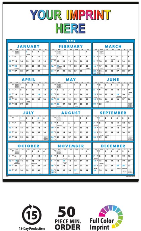 2024 Span A Year Non Laminated Calendar 22 X 29 Imprinted Full