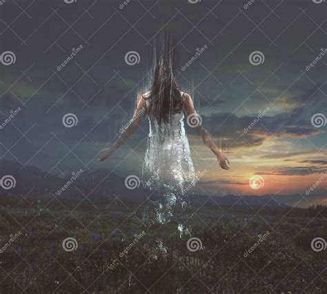 Woman Fading Away Stock Photo Image Of Nature Concept 97193676