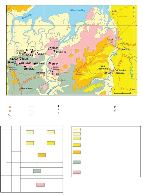 Geological Map Of The Rosário Region With The Localities Of Outcrops