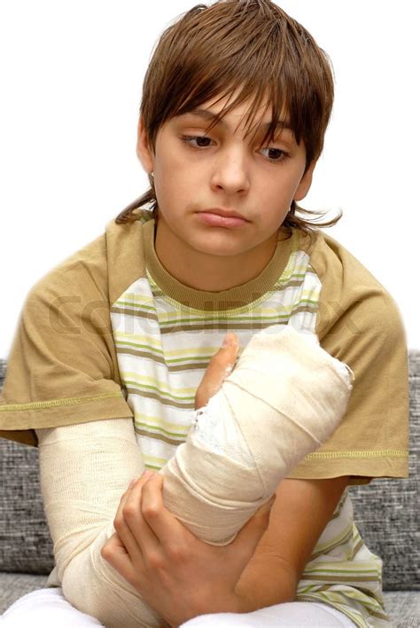 Boy With Broken Arm Stock Image Colourbox