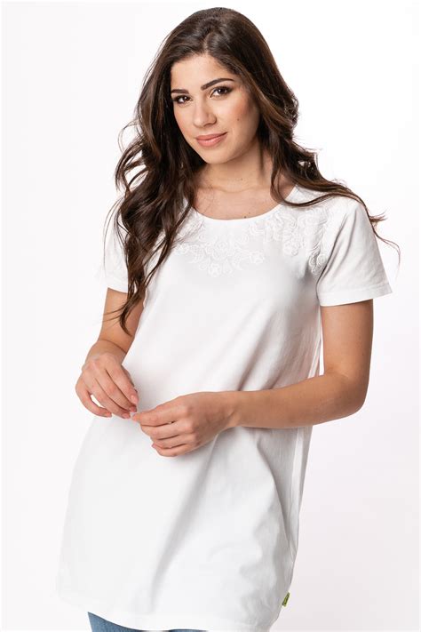hosszított póló fehér Hétköznapi Viselet hosszított póló | budmil