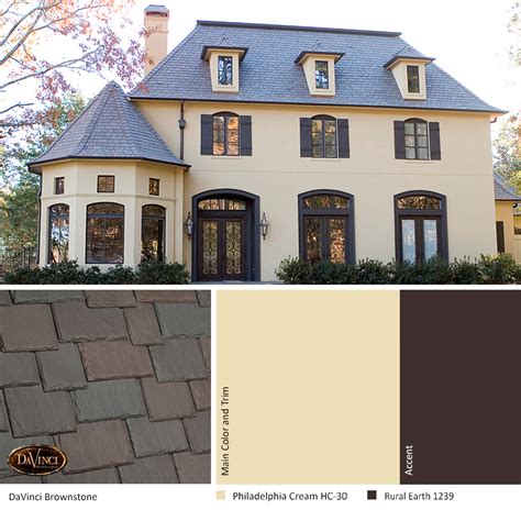 Exterior Color Scheme Brownstone Davinci Slate Roof