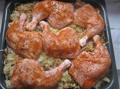 Kurczak na kapuście kiszonej z grzybami Smaki Weroniki