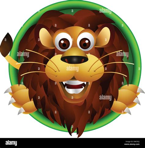 Cute Lion Head Cartoon Stock Vector Image And Art Alamy