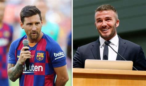 Lionel Messi David Beckham Opens Talks To Lure Barcelona Star Ro Inter
