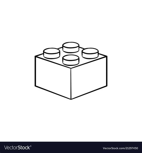 Building Lego Block Hand Drawn Outline Doodle Icon Construction