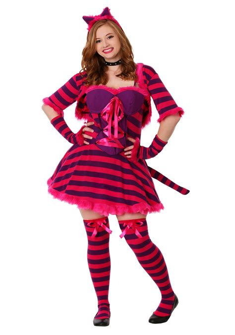 Plus Size Sexy Wonderland Cat Costume Cheshire Cat Costume Womens