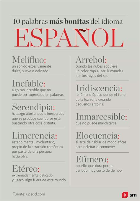 10 Palabras Más Bonitas Del Idioma Español Rspanish