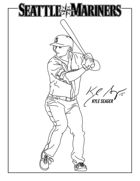 Seattle Mariners Coloring Pages Pdf To Print Coloringfolder In