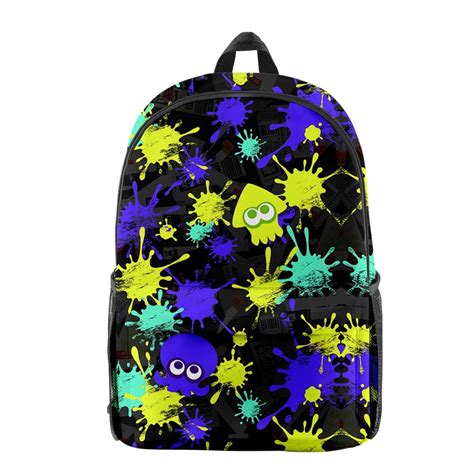Bingtiesha Splatoon 3 Backpack Boy Girls New Game School Bags Unisex