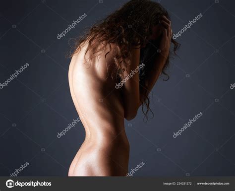 Cuerpo Desnudo Chica Estudio Las Mujeres Desnudas Vuelta Espina Dorsal