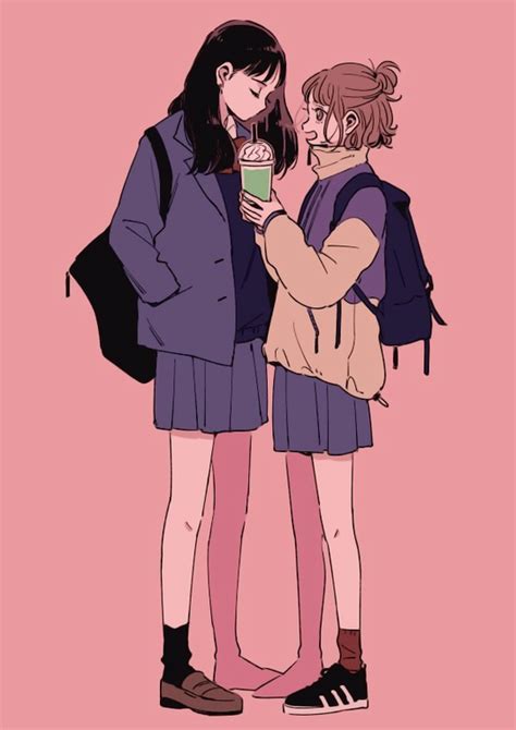 Anime Girlxgirl Art Anime Anime Art Girl Manga Girl Lesbian Art