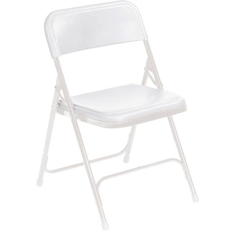 White, folding chairs office & conference room chairs : National Public Seating 821 White Metal Folding Chair with ...