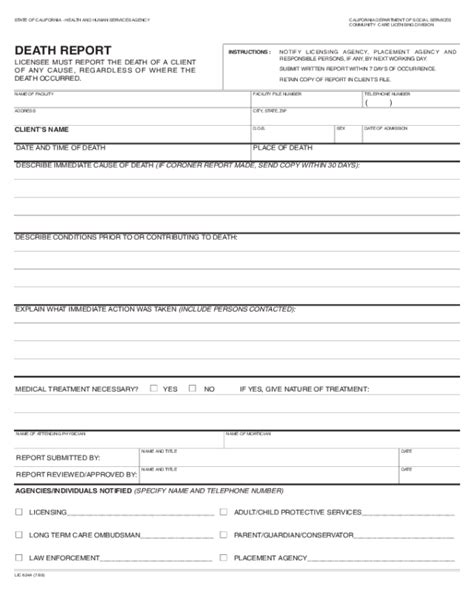 Death Report Form California Edit Fill Sign Online Handypdf