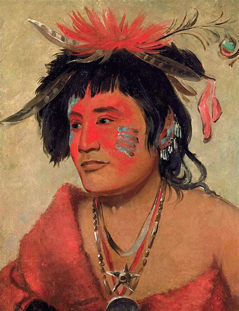 Pah Shee N U Shaw A Warrior By George Catlin Native American Art