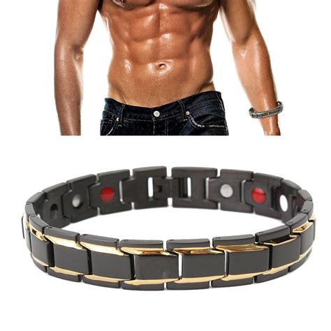 316l Magnetic Hematite Copper Bracelet Mens Health Bracelets With Hook Buckle Clasp Therapy