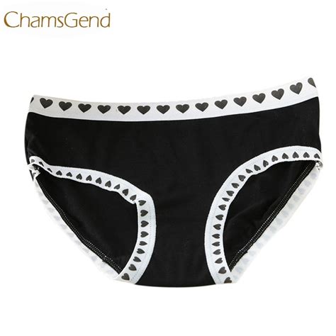 Chamsgend Newly Sexy Lingerie Heart Pattern Underwear Women Bamboo Fiber Briefs July23 Drop