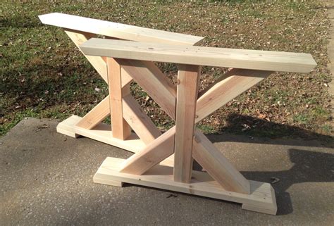 How to build a chunky x farmhouse table trestle coffee free diy plans building fancy 6ft base dining kit made. Farmhouse Trestle Table Legs X-Frame Table Legs Wood Table