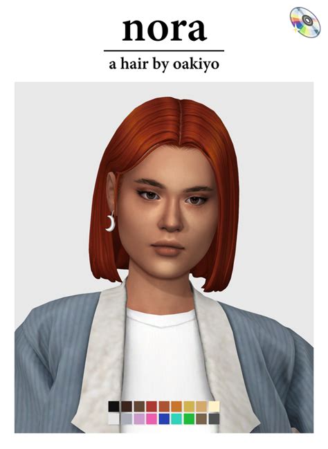 Nora Hair Oakiyo On Patreon Sims Hair New Hair Look Hair Strand