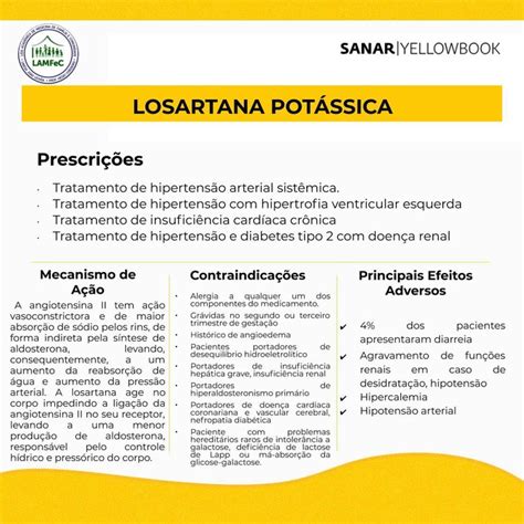 Resumo De Losartana Ligas Sanar Medicina