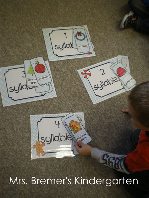 Syllable Sorting With The Gingerbread Man A Month Of Christmas Math