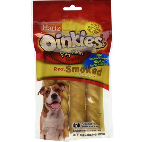 Hartz Oinkies Pig Skin Twists 5 4 Pack On Sale Entirelypets Rx