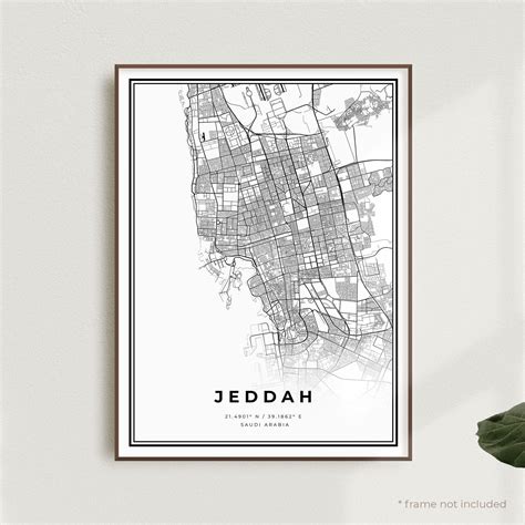 Make Any Space Feel Like Home With A Modern Style Map Of Jeddah Saudi